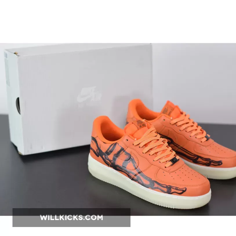 Nike Air Force 1 Skeleton Brilliant Orange/Black
