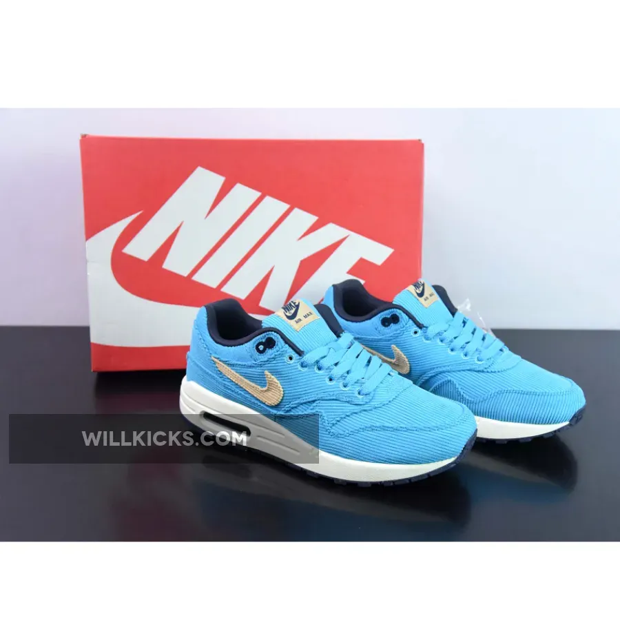 Nike Air Max 1 Corduroy Baltic Blue/Sesame-Gridiron