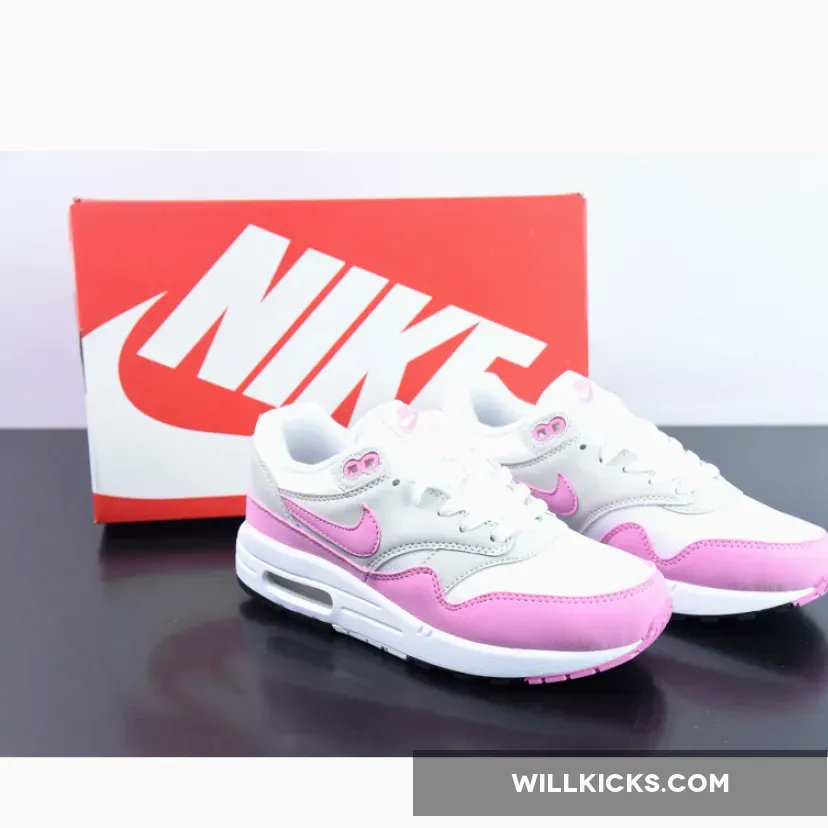 Nike Air Max 1 Neutral Grey/Fuchsia Dream-White