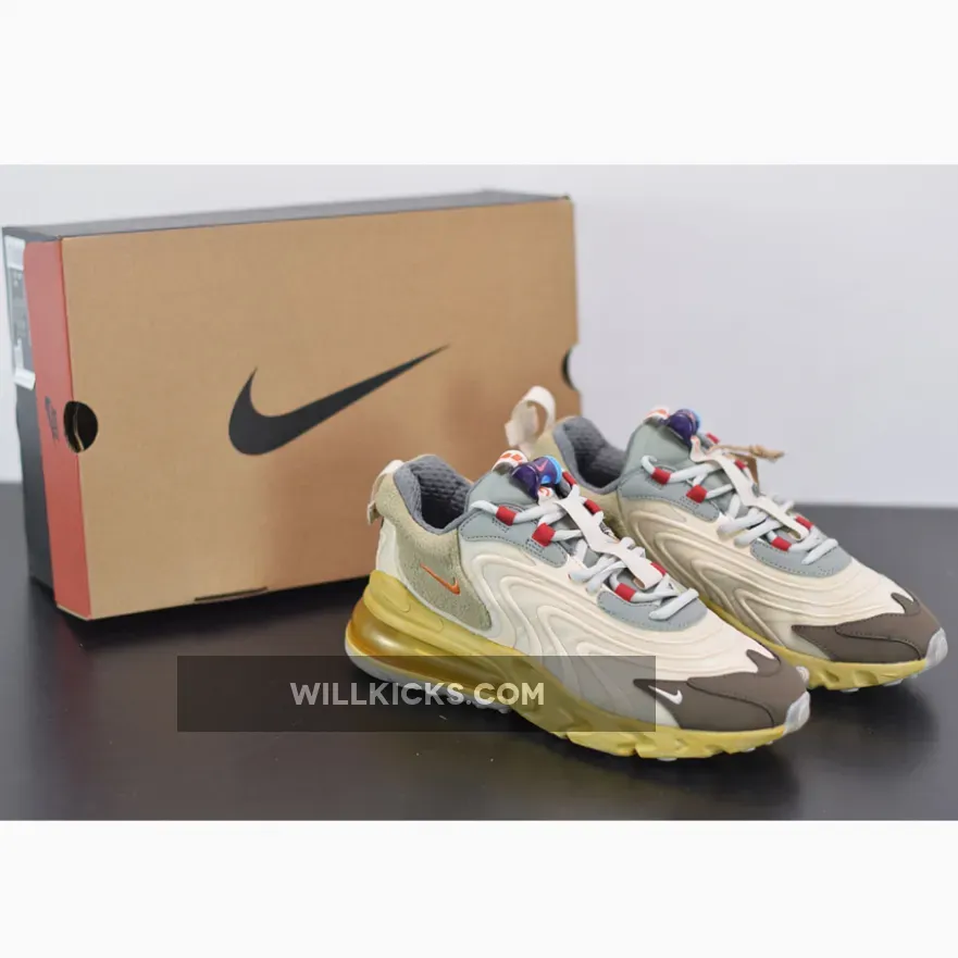 Nike Air Max 270 React 'Travis Scott – Cactus Trails' LIGHT CREAM/STARFISH/DARK HAZE