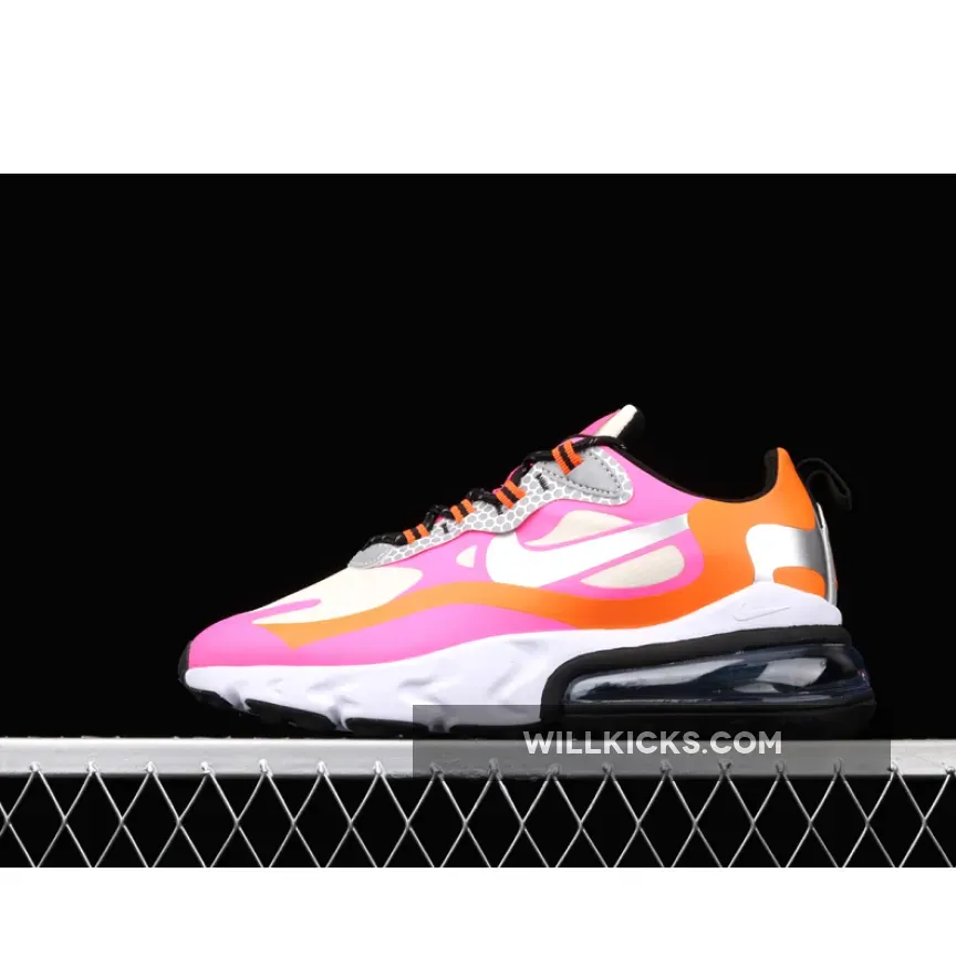Nike Air Max 270 React White Orange Pink CT1834-100