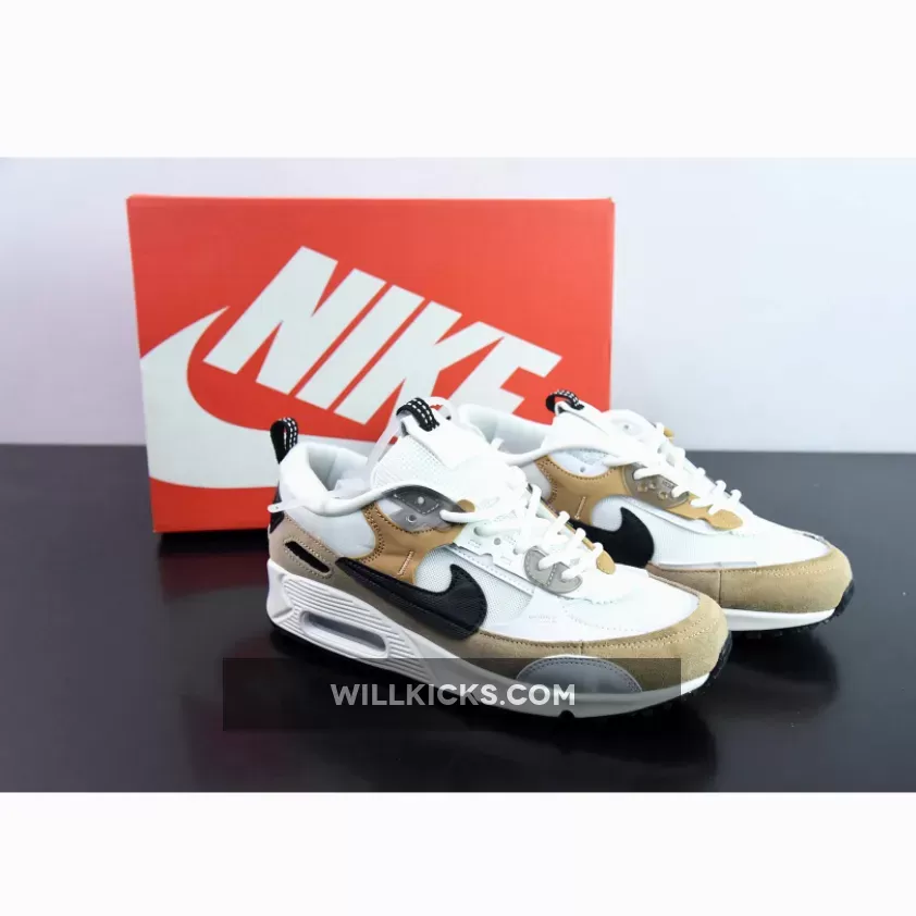 Nike Air Max 90 Futura White Tan Black For Womens