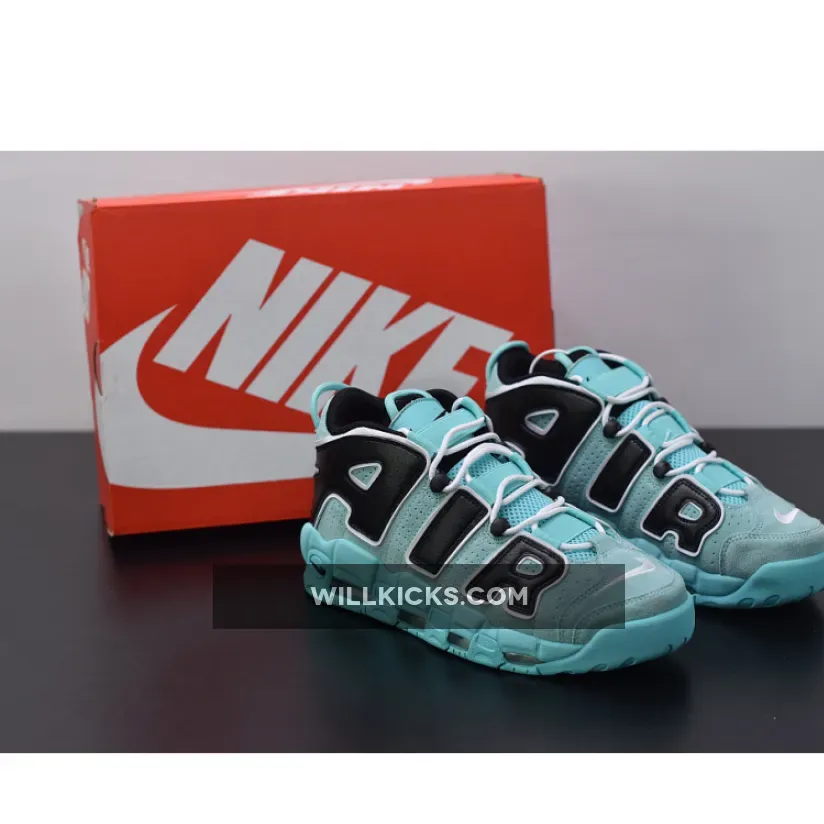 Nike Air More Uptempo Light Aqua/Black/White