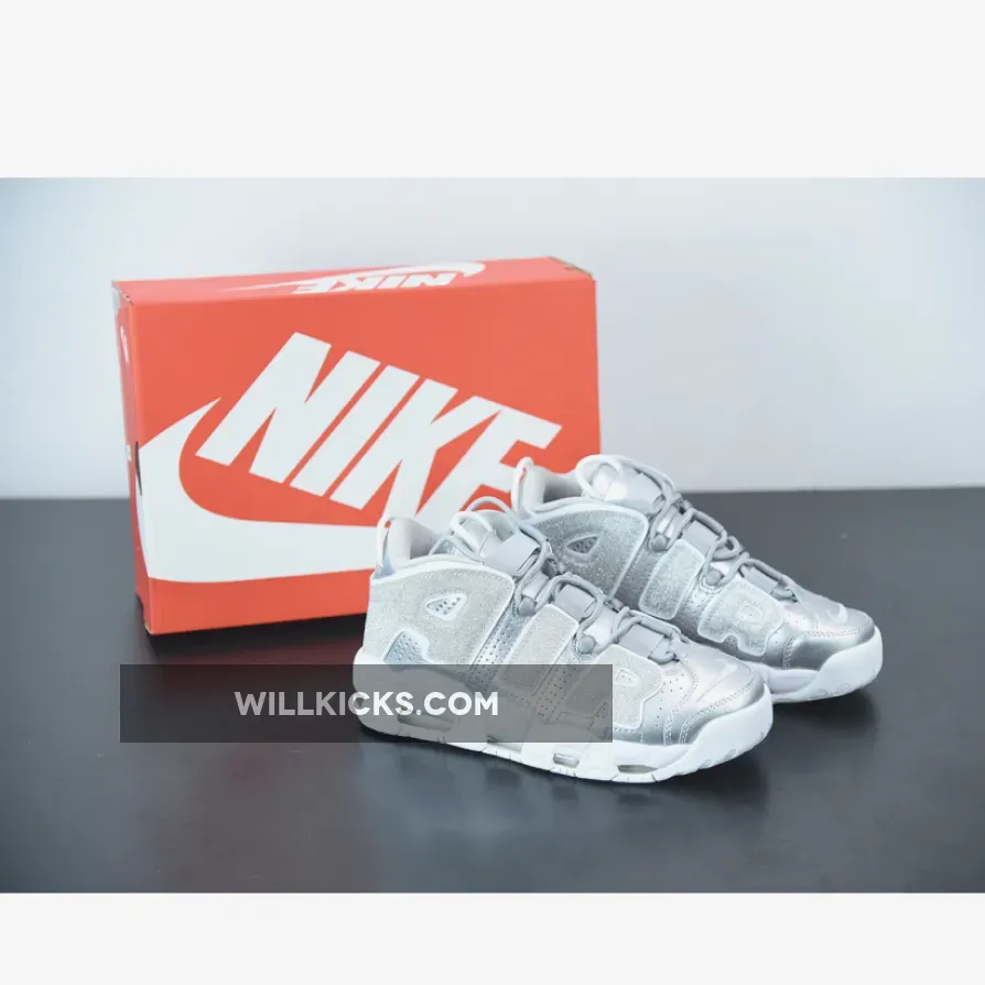 Nike Air More Uptempo "Loud and Clear" Metallic Silver/White