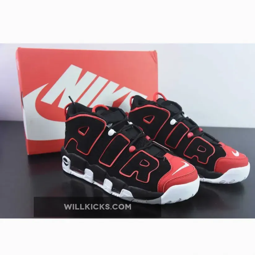 Nike Air More Uptempo "Red Toe" Black/University Red-White