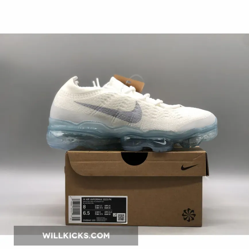 Nike Air VaporMax 2023 Flyknit White Silver Nike Air VaporMax 2023 Flyknit White Silver