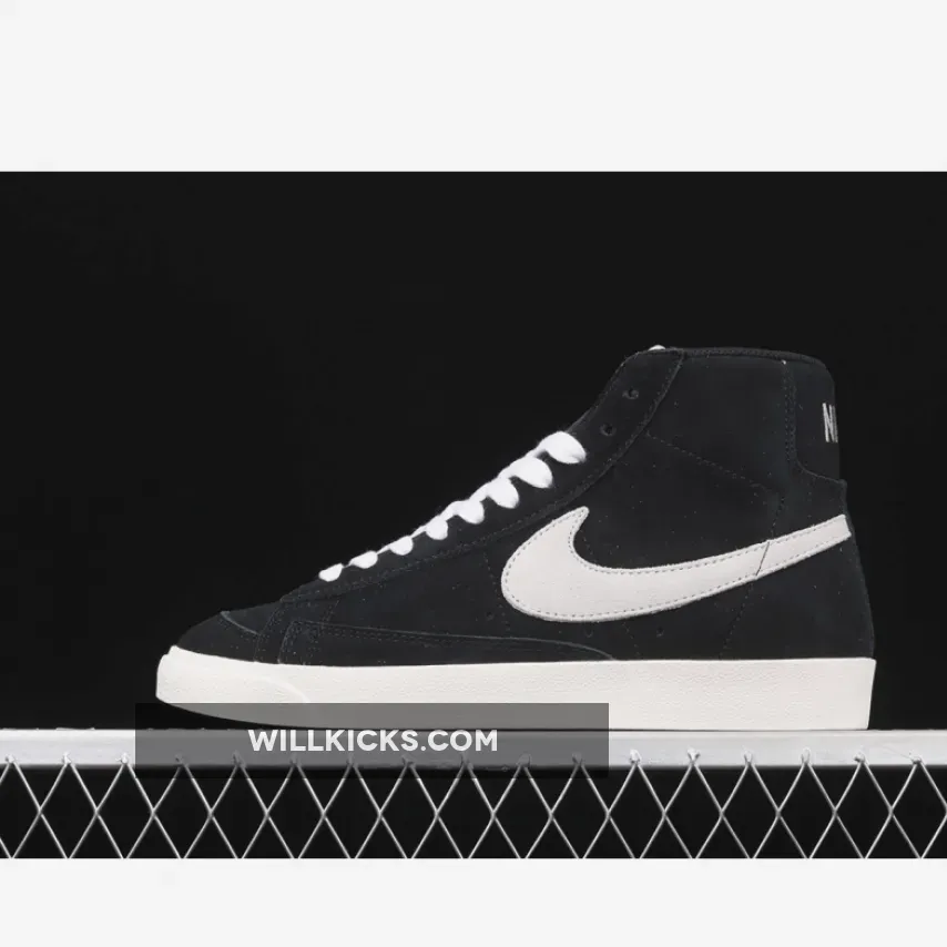 Nike Blazer Mid 77 Black Suede White