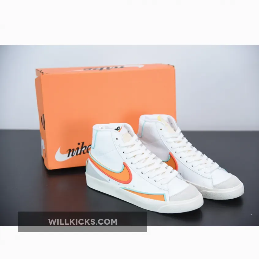 Nike Blazer Mid ’77 Infinite White/Bright Crimson-Blue Void