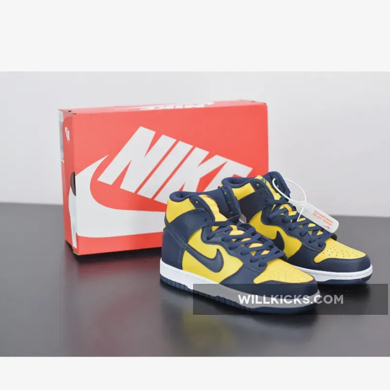 Nike Dunk High "Michigan" Varsity Maize/Midnight Navy