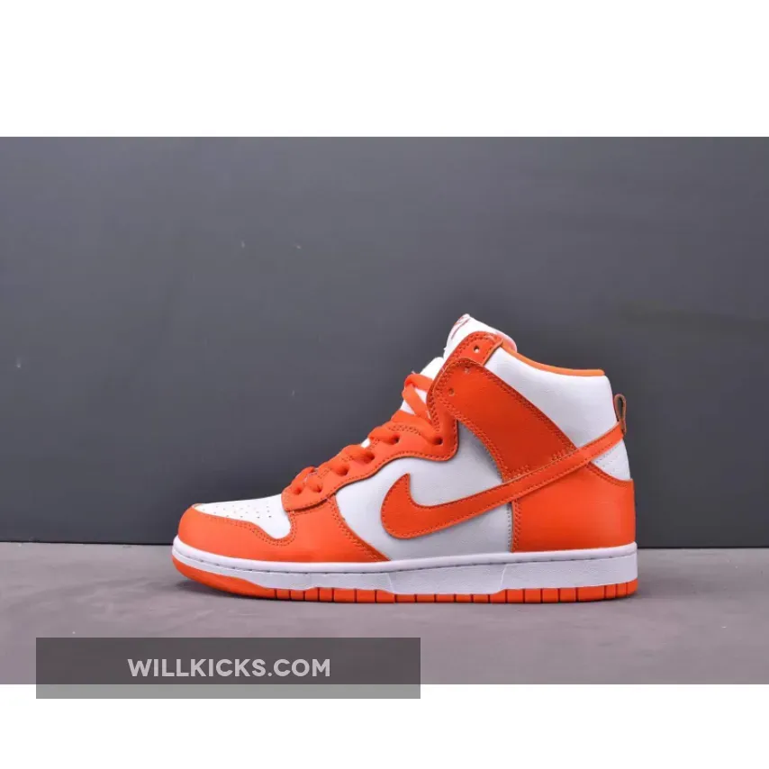 Nike Dunk High QS "Syracuse" White Team Orange