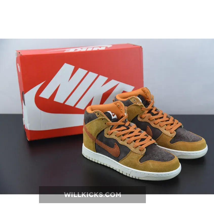 Nike Dunk High Velvet Brown/Dark Russet/Dark Curry/Sail
