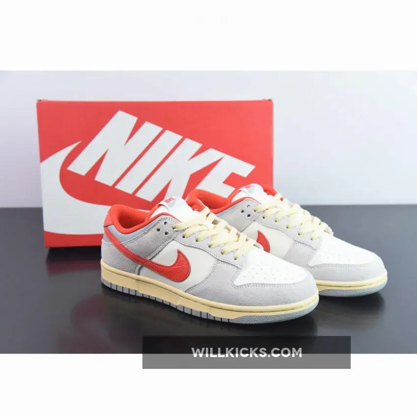 Nike Dunk Low "Athletic Department" Sail/Picante Red