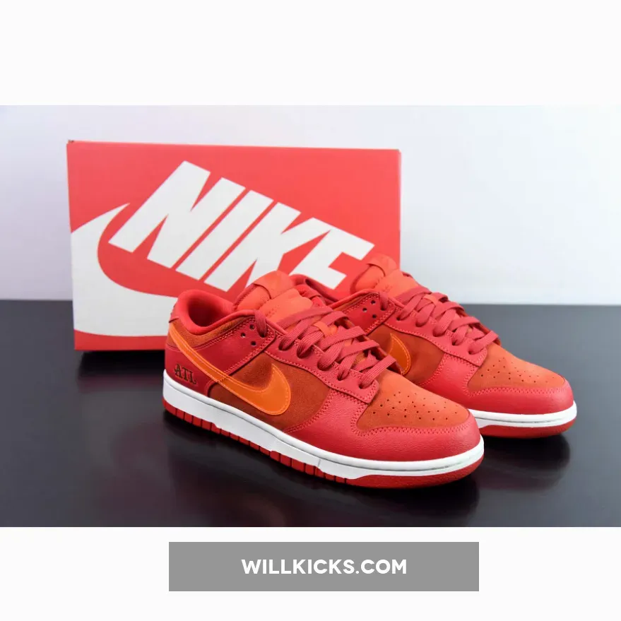 Nike Dunk Low "ATL" University Red/Picante Red/Sail/Bright Crimson