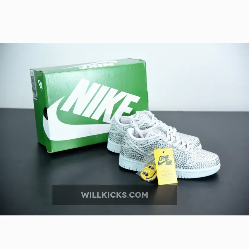 Nike Dunk Low 'Cactus Plant Flea Market – Swarovski Crystals' PURE PLATINUM/PURE PLATIUM