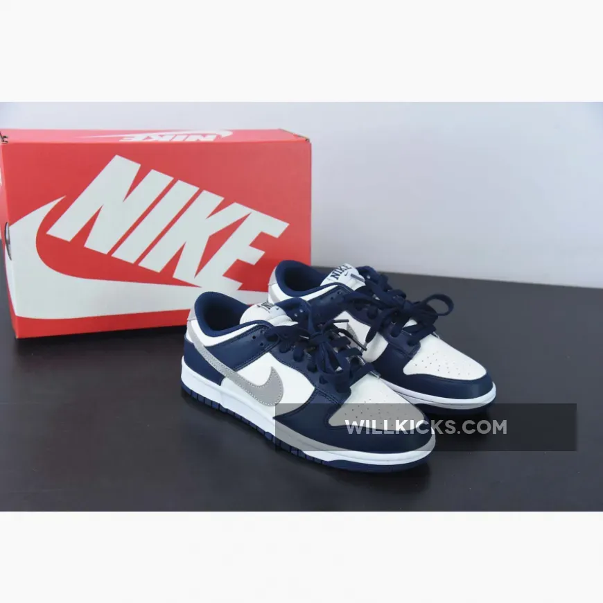 Nike Dunk Low Midnight Navy/Light Smoke Grey-White
