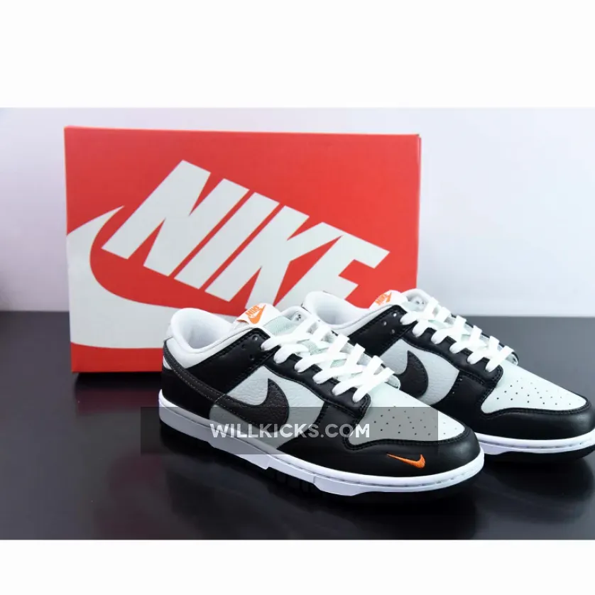 Nike Dunk Low Mini Swoosh Grey Black Orange