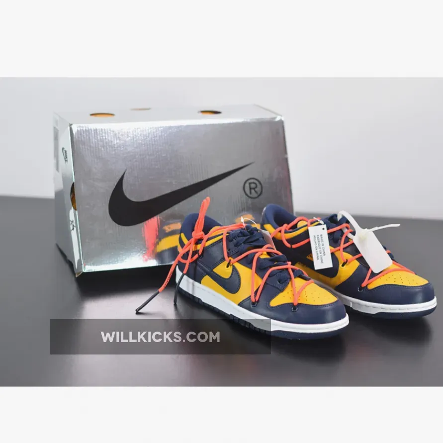 Nike Dunk Low Off-White University Gold Midnight Navy