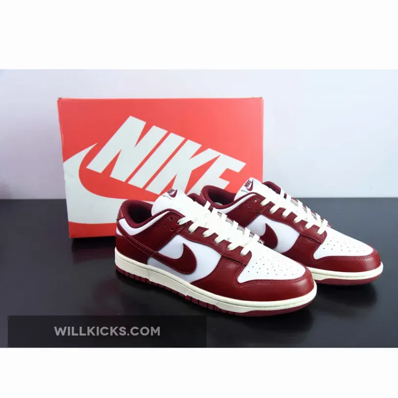 Nike Dunk Low PRM White/Team Red-Coconut Milk
