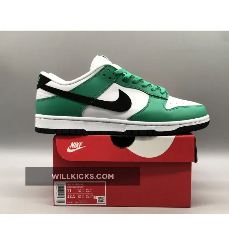 Nike Dunk Low White/Green-Black Nike Dunk Low White/Green-Black