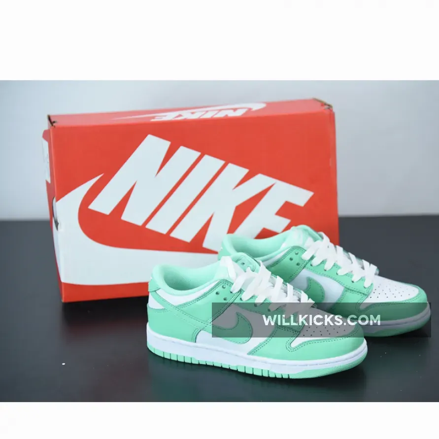 Nike Dunk Low White/Green Glow/White
