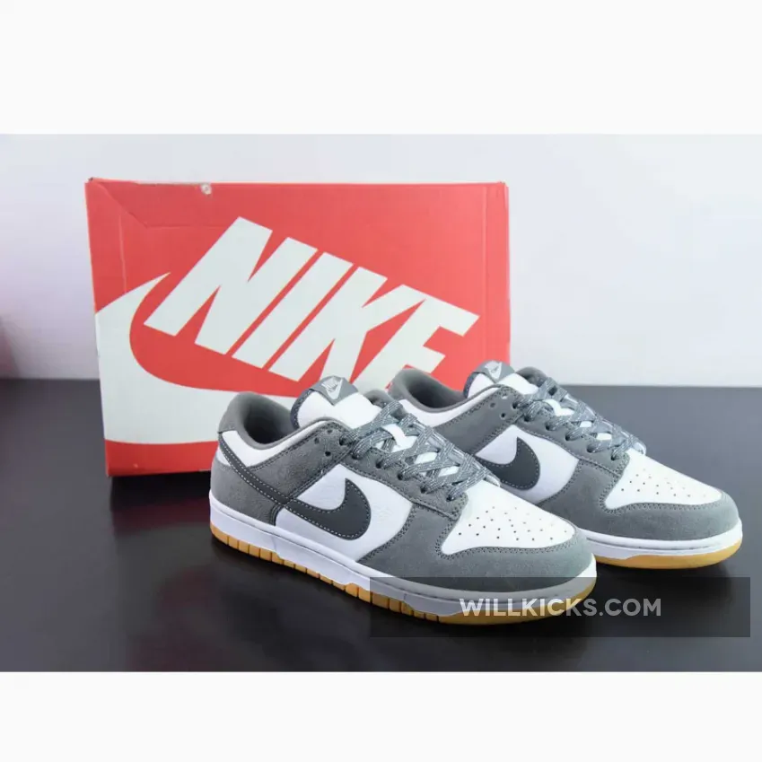 Nike Dunk Low White/Smoke Grey-Gum