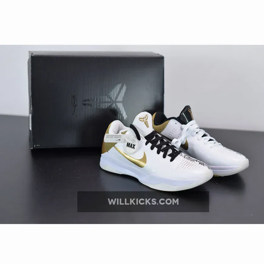 Nike Kobe 5 Protro "Big Stage" White/Metallic Gold-Black