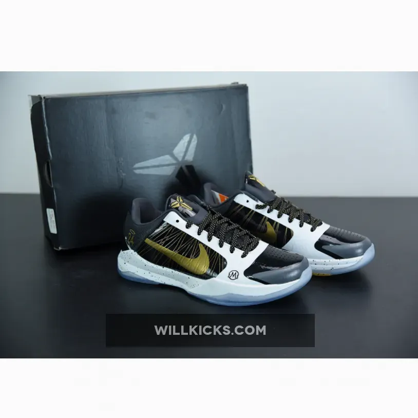 Nike Kobe 5 Protro Black White Gold