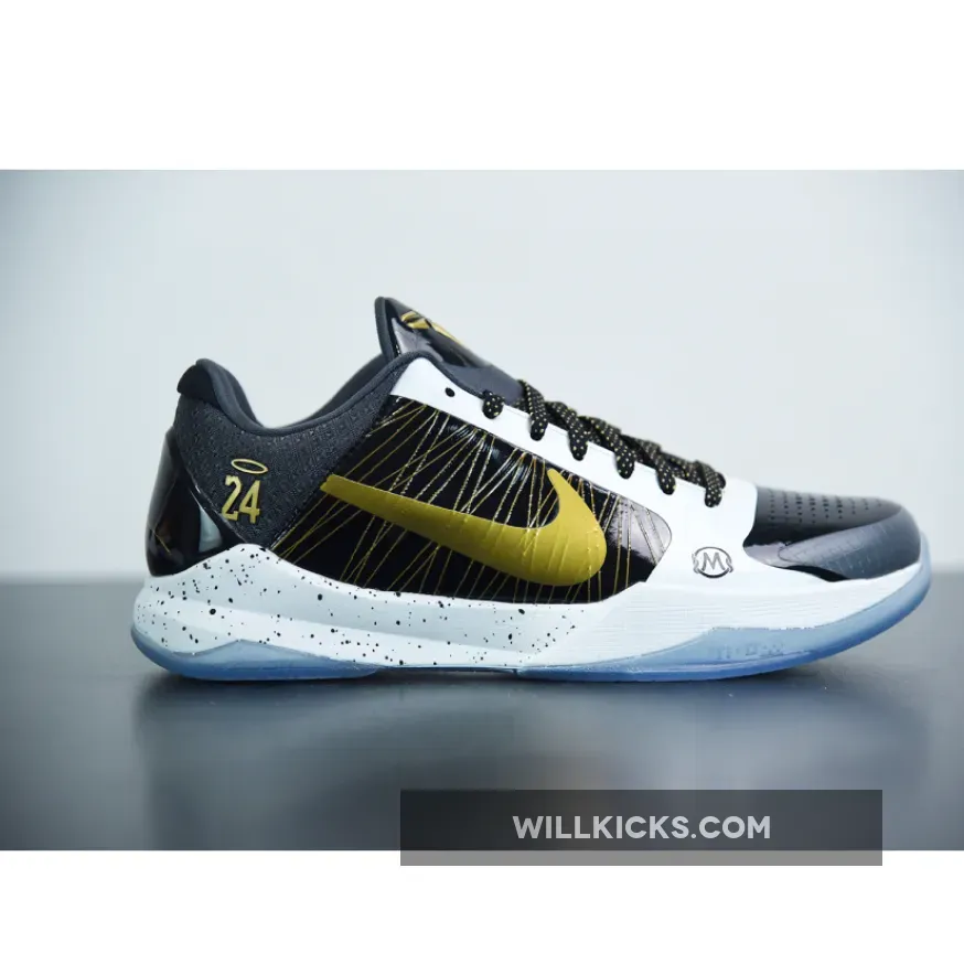 Nike Kobe 5 Protro Black White Gold Nike Kobe 5 Protro Black White Gold