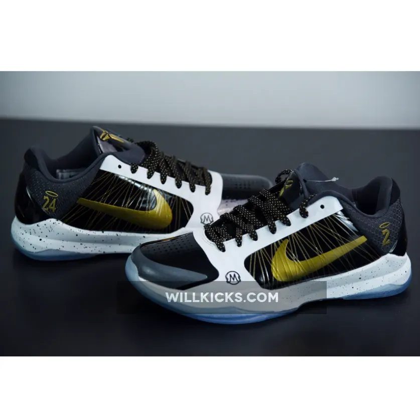 Nike Kobe 5 Protro Black White Gold Nike Kobe 5 Protro Black White Gold
