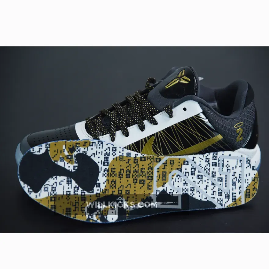 Nike Kobe 5 Protro Black White Gold Nike Kobe 5 Protro Black White Gold