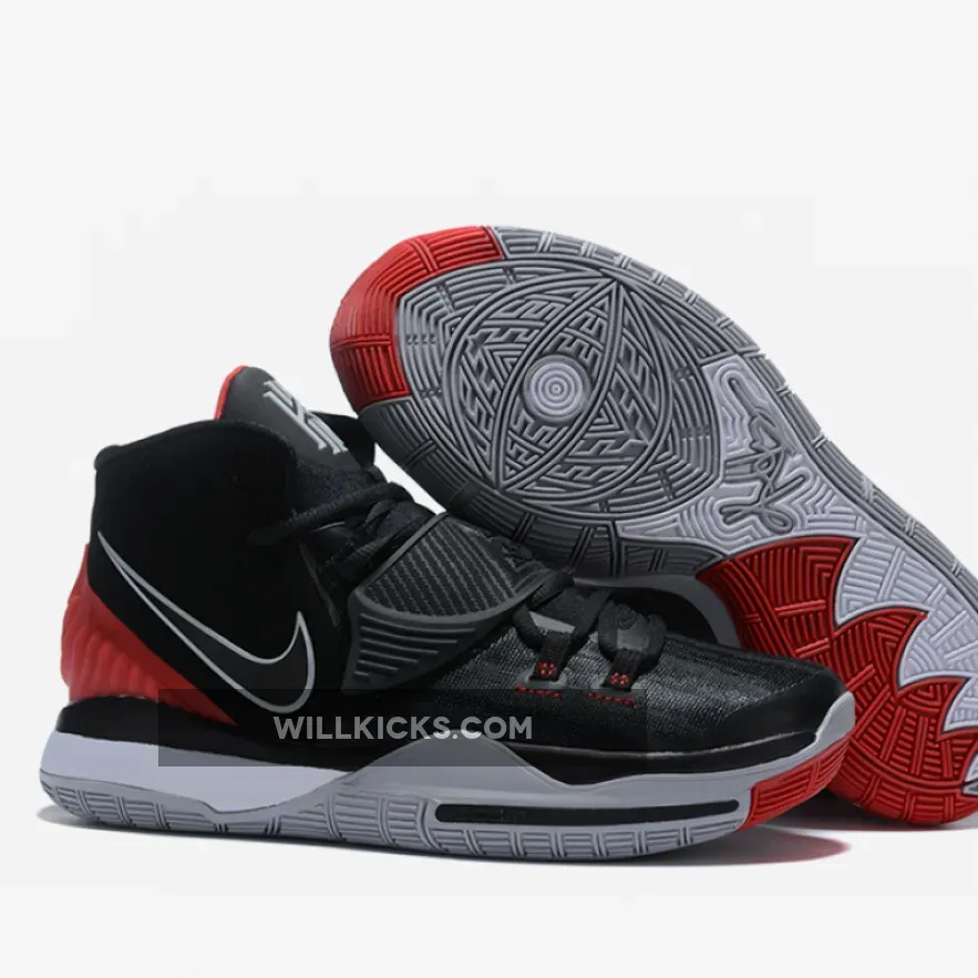 Nike Kyrie 6 "Bred" Black/Cement Grey/University Red-White