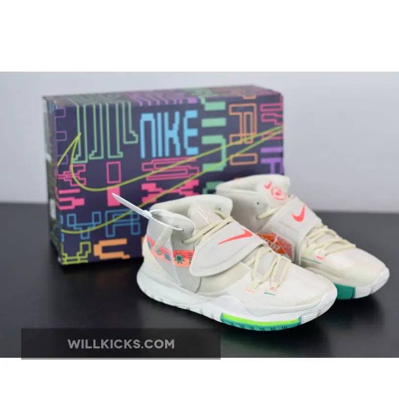 Nike Kyrie 6 "N7" Light Cream/Sail-Electric Green-Flash Crimson