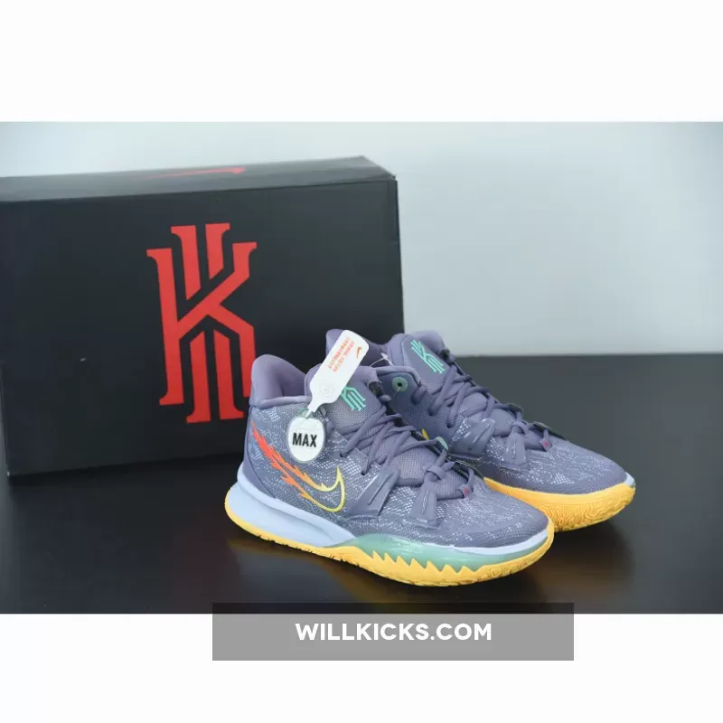 Nike Kyrie 7 Gray Yellow Basketball Shoes