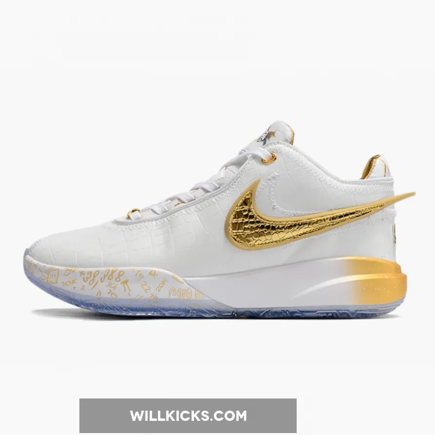 Nike LeBron 20 "The Moment" White Gold Nike LeBron 20 "The Moment" White Gold