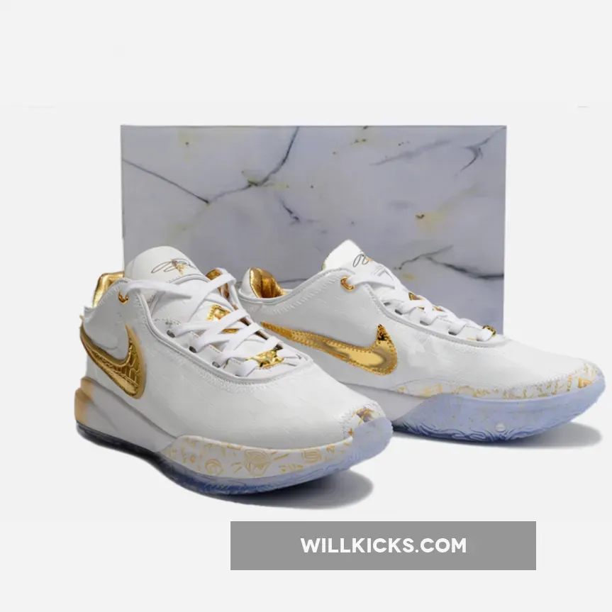 Nike LeBron 20 "The Moment" White Gold Nike LeBron 20 "The Moment" White Gold