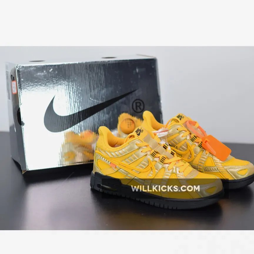 Nike Off-white X Air Rubber Dunk 'University Gold' Black