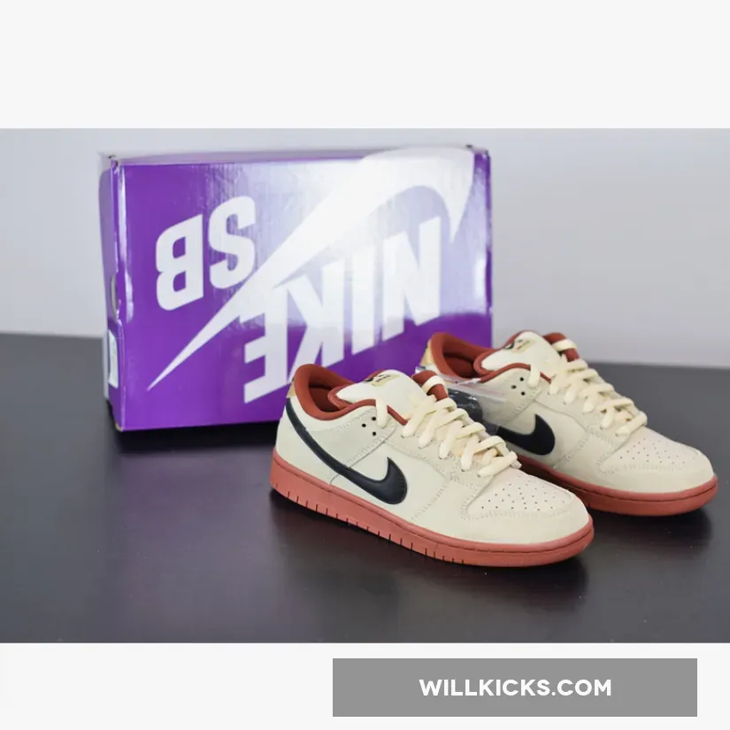Nike SB Dunk Low "Muslin" Cream and Rust
