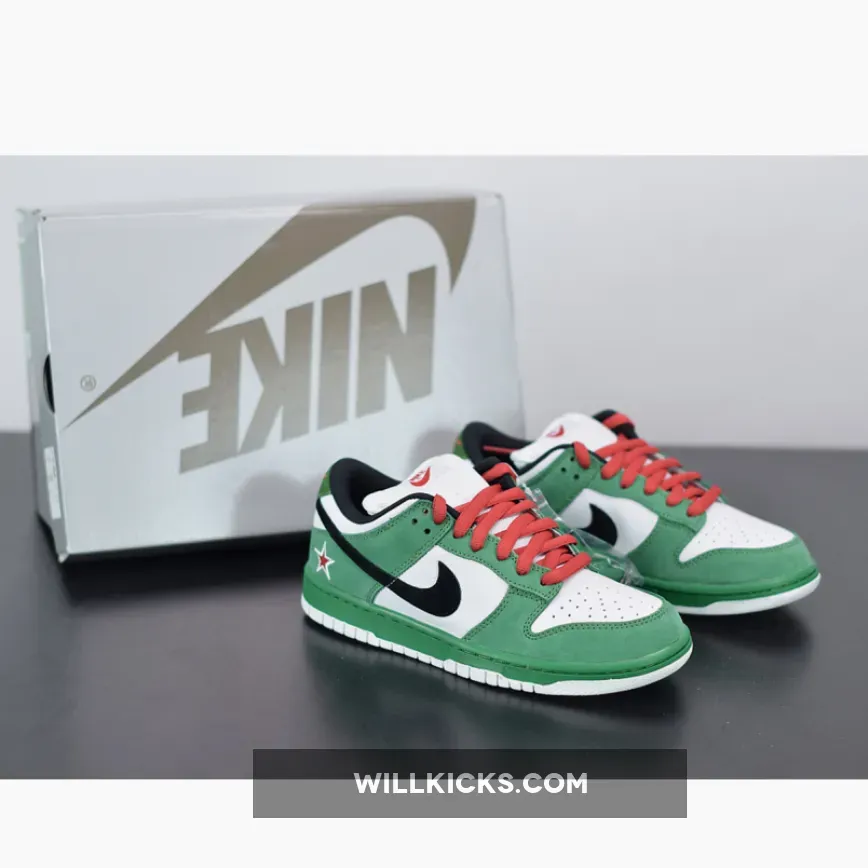 Nike SB Dunk Low Pro ‘Heineken’ Classic Green/Black/White/Red