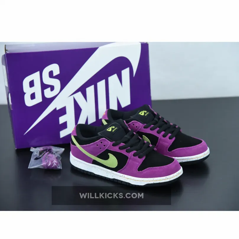 Nike SB Dunk Low Red Plum/Black/Taxi/Citron