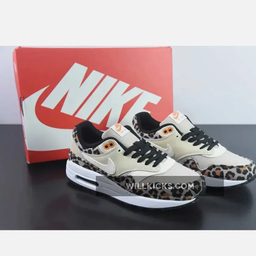 Nike W Air Max 1 Prm 'Leopard' DESERT ORE/ORANGE PEEL-BLACK