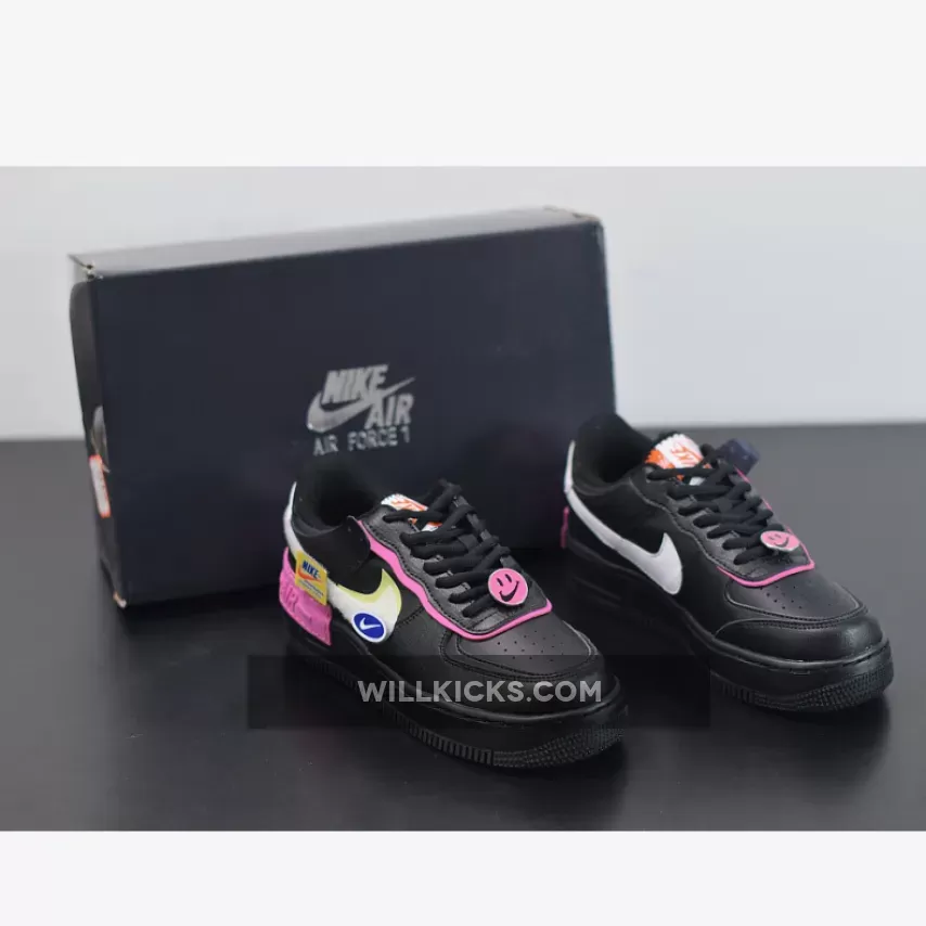 Nike Wmns Air Force 1 Shadow "Cosmic Fuchsia" Black Pink