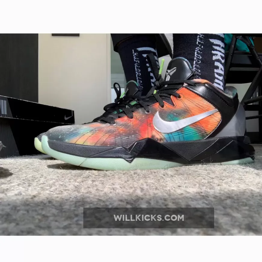 Nike Zoom Kobe 7 ‘All Star Galaxy’ Black/Metallic Silver-Total Orange-Volt