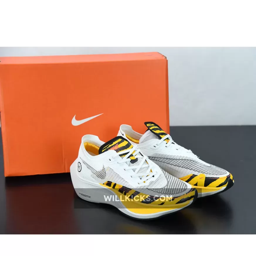 Nike ZoomX Vaporfly Next% 2 "BRS" White/Black/University Gold/Orange