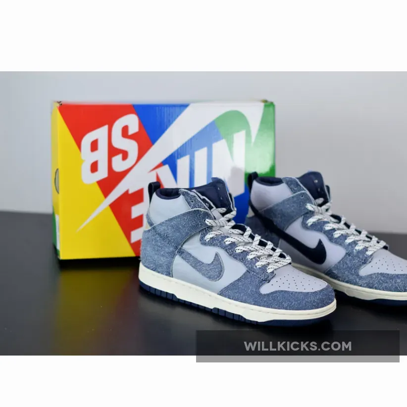 Notre x Nike Dunk High Midnight Navy/Sky Grey-Fossil