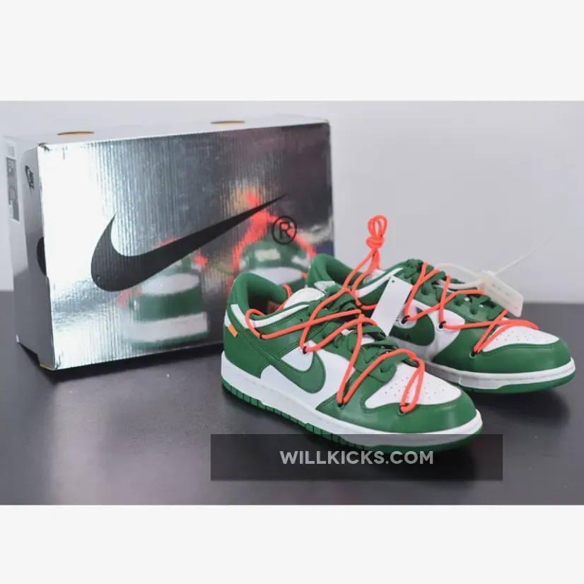 Off-White x Nike Dunk Low Pine Green