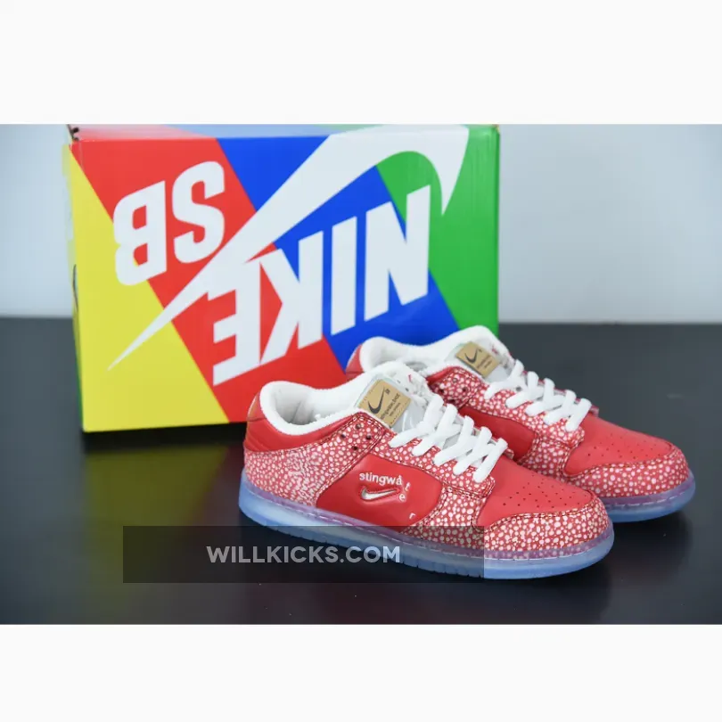 Stingwater X Nike Sb Dunk Low 'Magic Mushroom' University Red/White
