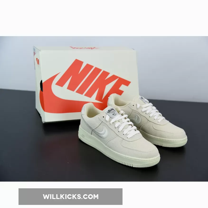 Stussy x Nike Air Force 1 Fossil Stone