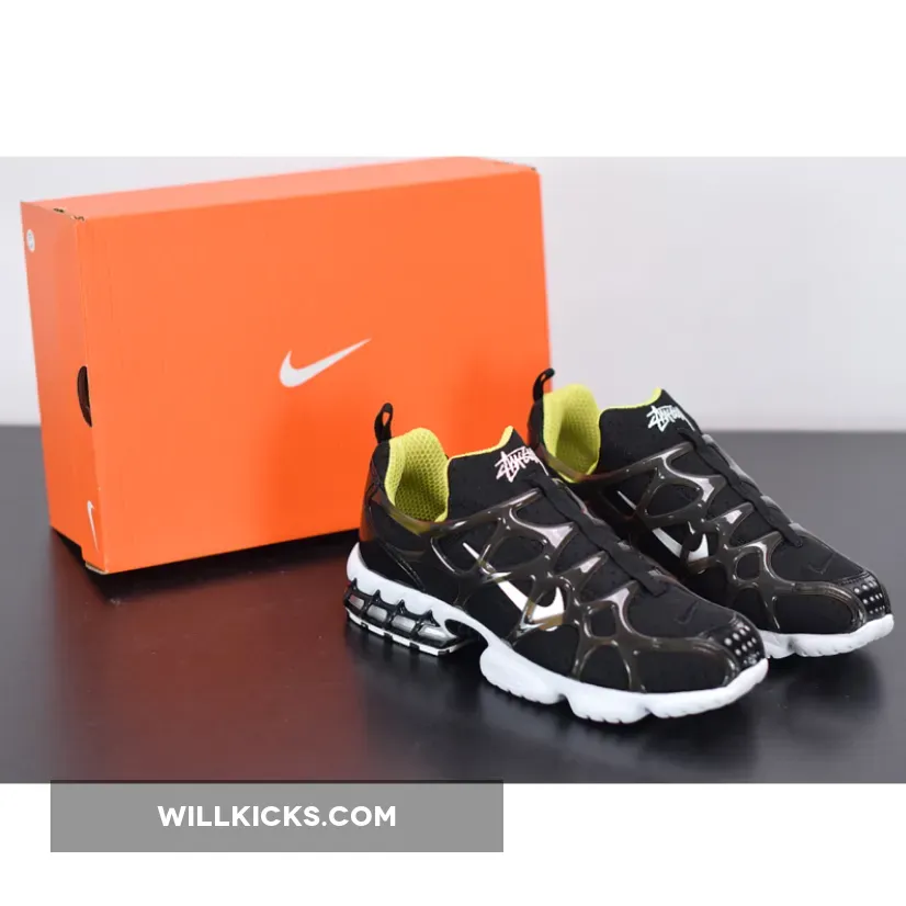 Stussy x Nike Air Zoom Spiridon KK Black/White-Bright Cactus
