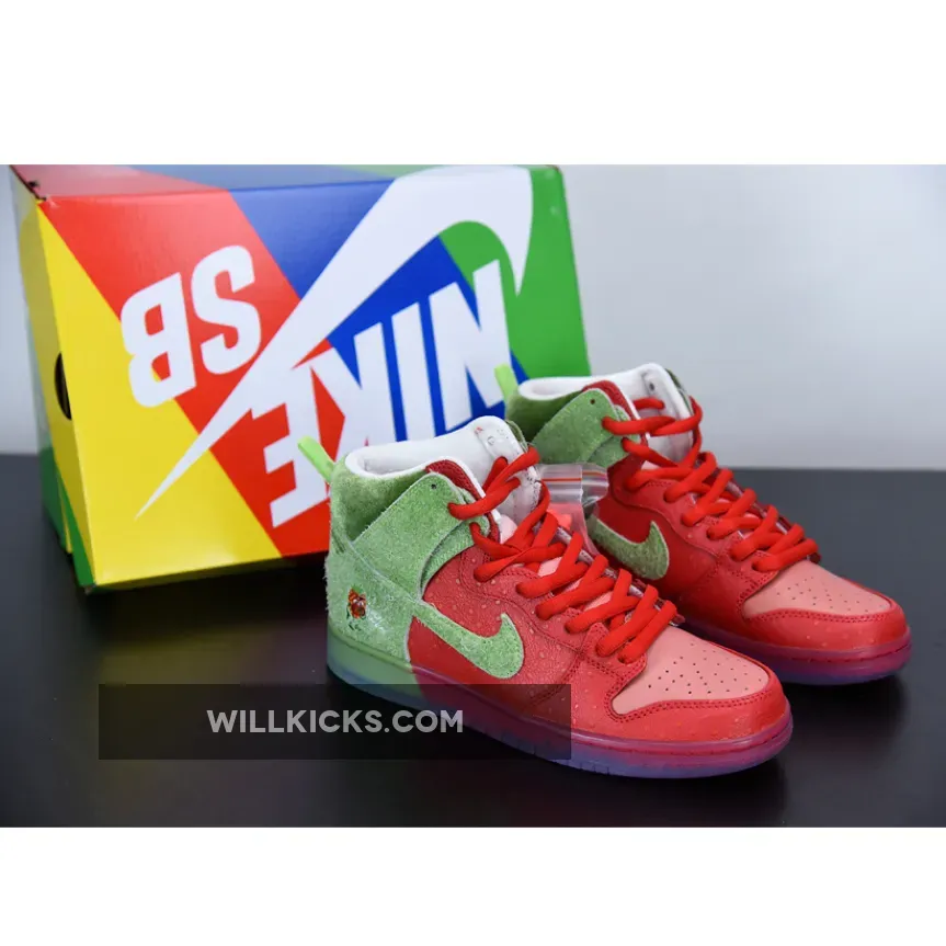Todd Bratrud x Nike SB Dunk High Strawberry Cough Red
