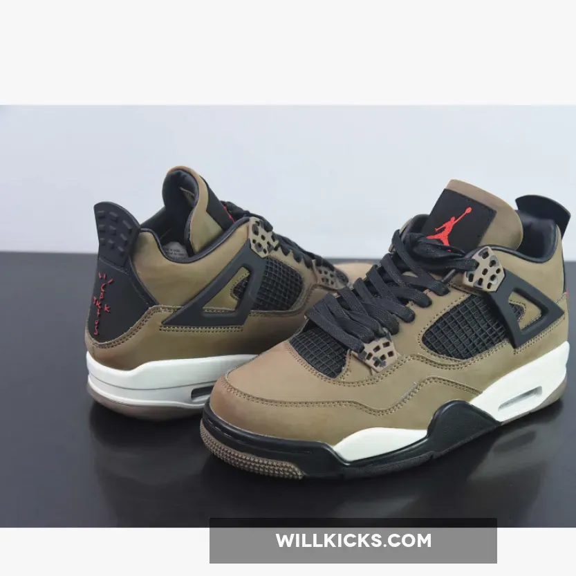 Travis Scott x Air Jordan 4 Olive Grey/Black Travis Scott x Air Jordan 4 Olive Grey/Black